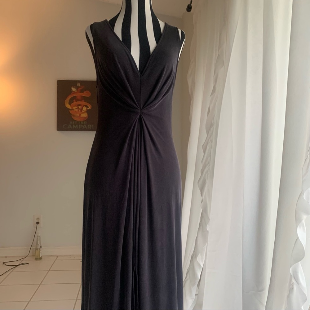 nwot Free people black/charcoal cinched maxi dress - Picture 5 of 10
